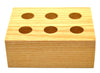6 units of Wooden Entomology Pin Storage Block, 6 Holes for Various Pin Sizes, 3/8